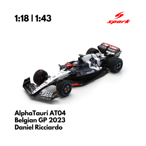 AlphaTauri AT04 | Belgian GP Spa 2023 F1 Model Car Daniel Ricciardo With Wet Tyres - Spark Model