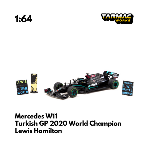 Scale 1/64 - Mercedes Mercedes-AMG F1 W11 EQ Performance Turkish Grand Prix 2020 Winner World Champion 2020 Lewis Hamilton - Tarmac Works Model Car