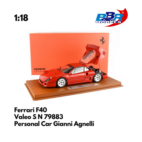 Ferrari F40 Valeo S N 79883 Personal car Gianni Agnelli - 1/18 BBR-Kyosho Model Car