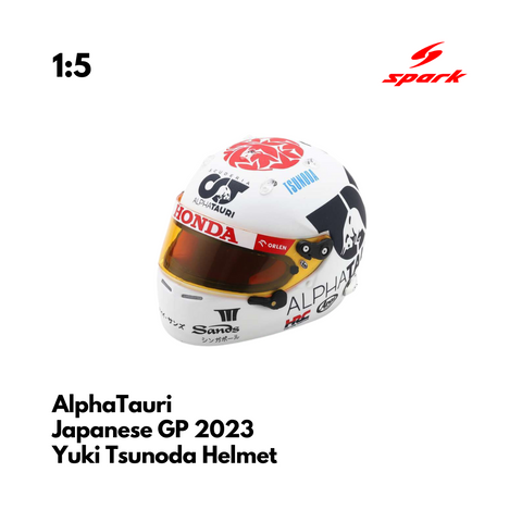 Scuderia AlphaTauri - Yuki Tsunoda - Japanese GP 2023 1/5 Proportion Mini Helmet