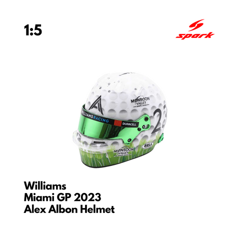 Williams F1 1/5 Proportion Mini Helmet Alex Albon Miami GP 2023