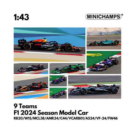 F1 Season 2024 - 9 Teams - 1/43 Minichamps Model Car