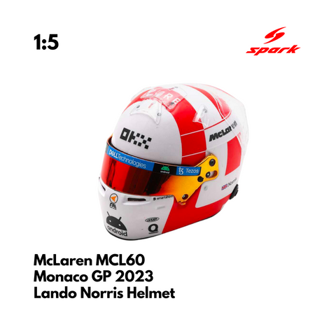 McLaren F1 1/5 Proportion Mini Helmet Lando Norris Monaco GP 2023