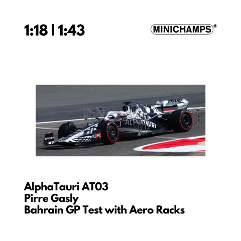 ALPHATAURI AT03 | PIERRE GASLY | BAHRAIN GP TEST With AERO RACKS Model Car
