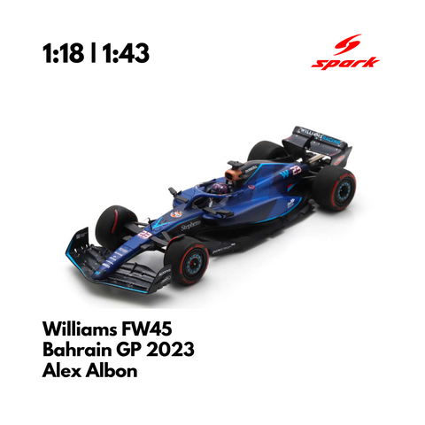 Williams FW45 | Bahrain GP 2023 - Alex Albon & Logan Sargeant Model Car- Spark Model