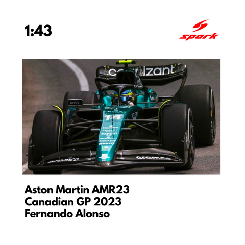 Aston Martin AMR23 - Canada GP 2023 - Fernando Alonso 2nd & Lance Stroll - Spark Model