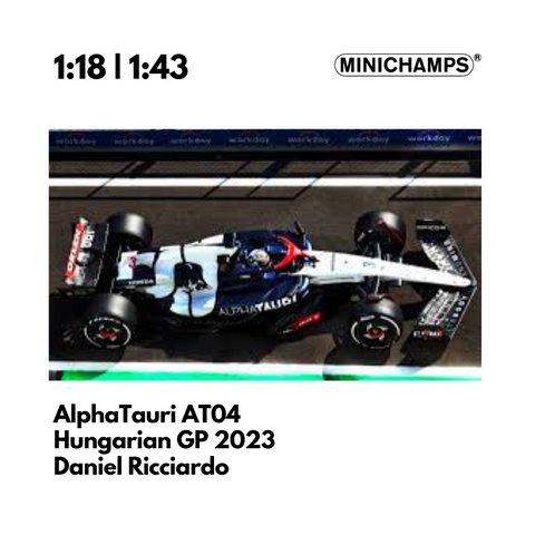 AlphaTauri AT04 | Hungarian GP 2023 Model Car Daniel Ricciardo - Minichamps