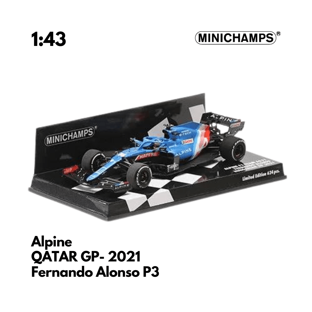 Alpine F1 No.14 - 2021 F1 Model Car - Fernando Alonso P3 QATAR GP - Minichamps
