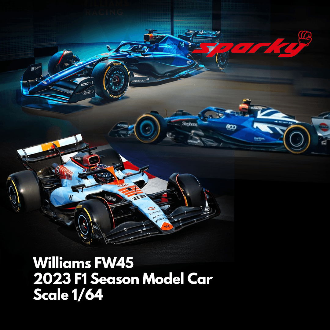 Williams FW45 2023 F1 Season Model Car Scale 1:64 Sparky