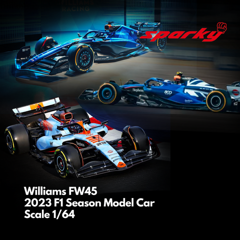 Williams FW45 2023 F1 Season Model Car Scale 1/64 Sparky