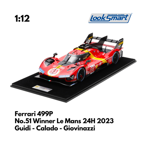 1:12 - Ferrari Hypercar 499P Ferrari AF Corse #51 Winner Le Mans 24H 2023 - Looksmart Model Car
