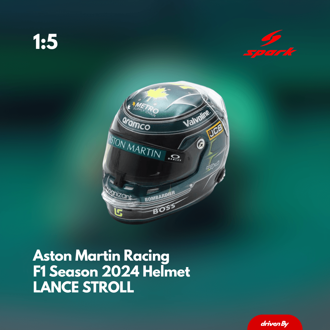 Lance Stroll Helmet - Aston Martin Racing F1 Season 2024 Helmet - 1/5 Proportion Mini Helmet
