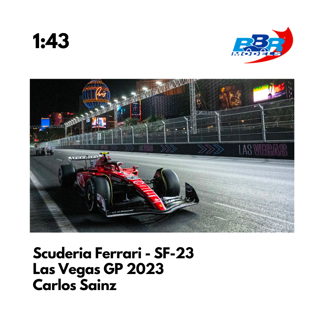 Scuderia Ferrari - SF-23 Las Vegas GP 2023 Special Livery - Charles Leclerc & Carlos Sainz - BBR F1 Model Car