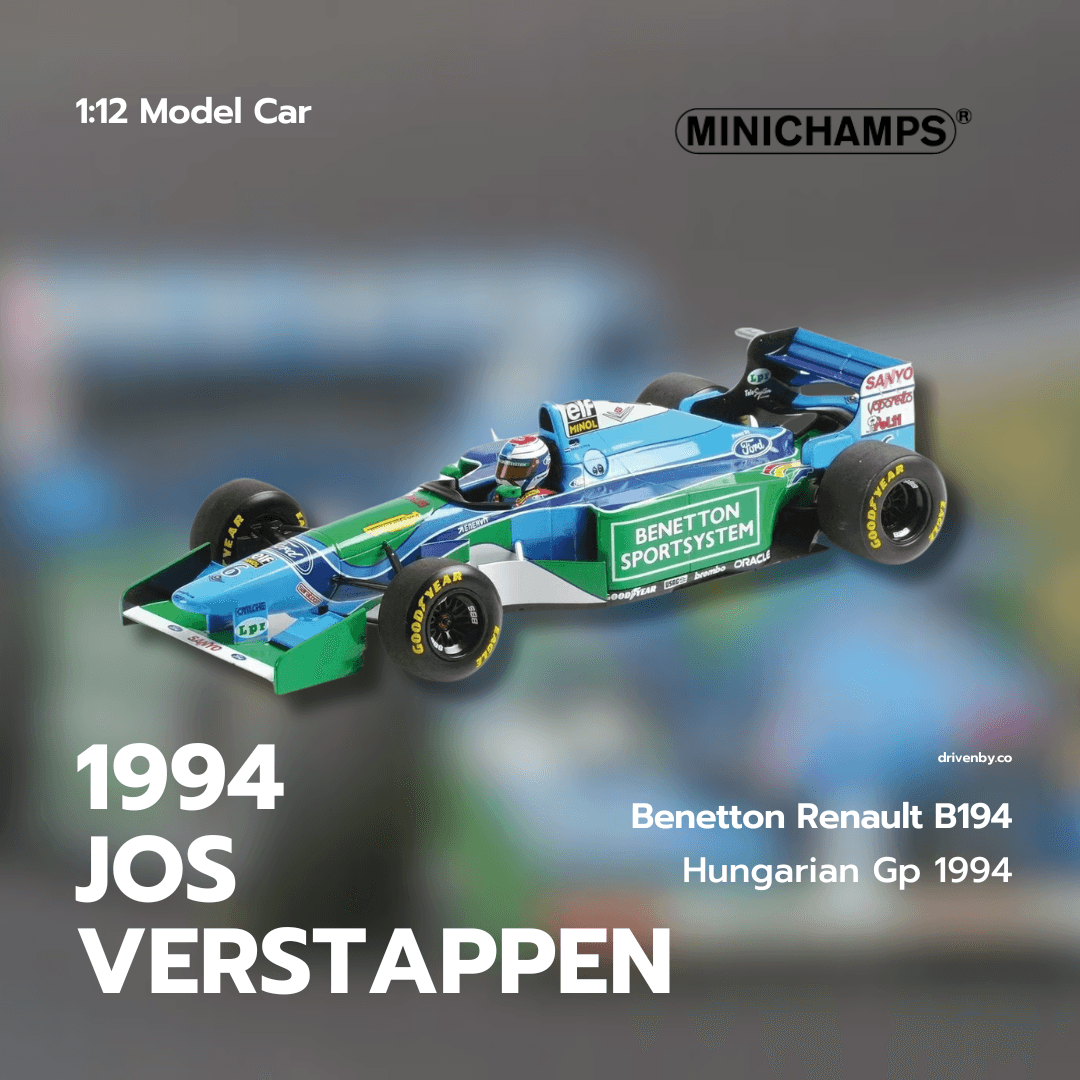 Jos Verstappen – Hungarian GP 1994 Benetton Renault F1 team – Minichamps 1:12 Model Car