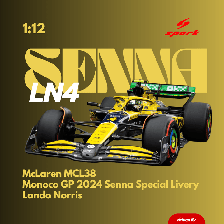 Scale 1:12 | Lando Norris McLaren F1 Team MCL38 No.4 4th Monaco GP 2024 Model Car - SPARK MODEL