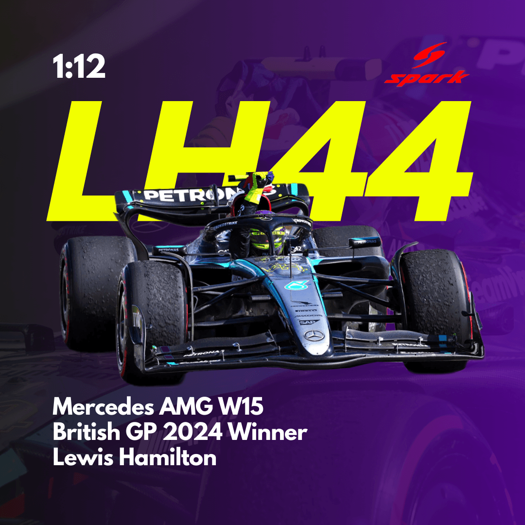 Scale 1:12 | Lewis Hamilton Mercedes F1 Team No.44 F1 W15 E Winner British GP 2024 Model Car - SPARK MODEL