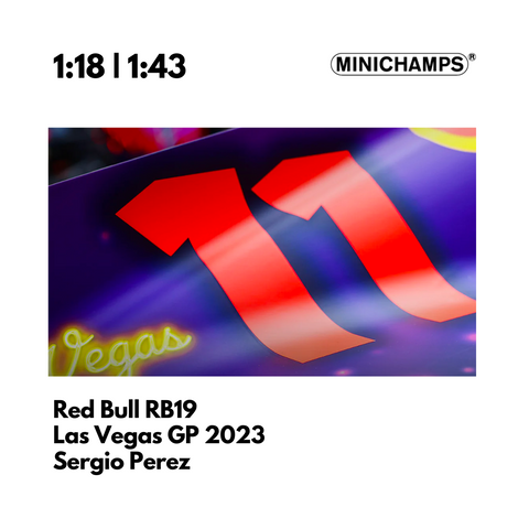 Red Bull Racing RB19 - US Las Vegas GP 2023 Special Livery Model car - Max Verstappen & Sergio Perez - Minichamps