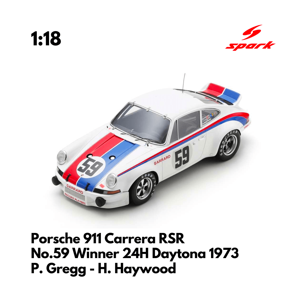 Porsche 911 Carrera RSR No.59 Winner 24H Daytona 1973 - 1:18 Spark Model Car