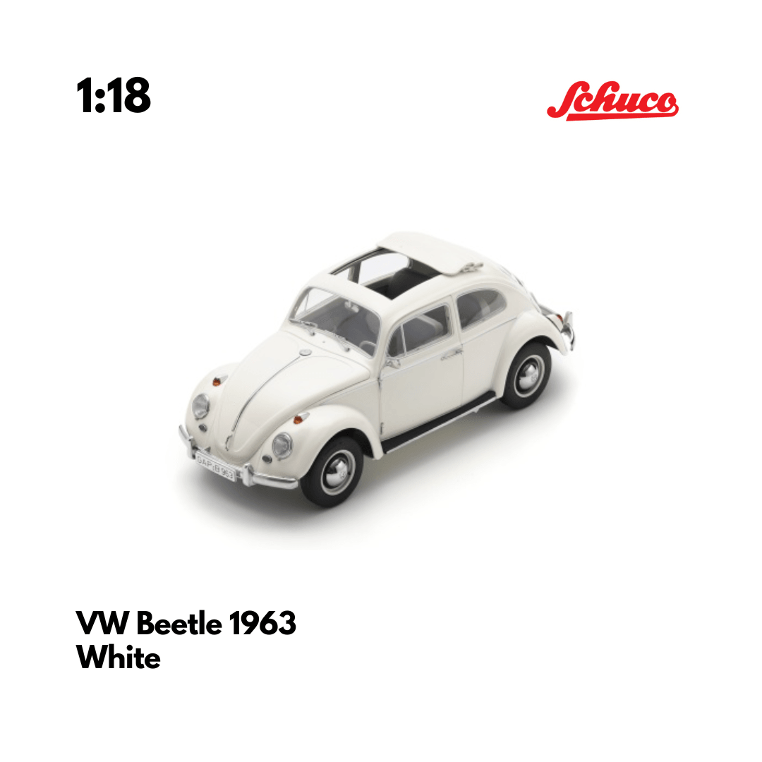 VW Beetle 1963 White - Schuco Model Car