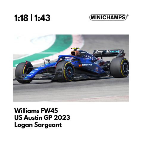 Williams FW45 - US Austin GP 2023 Special Livery Alex Albon & Logan Sargeant - Model Car - Minichamps