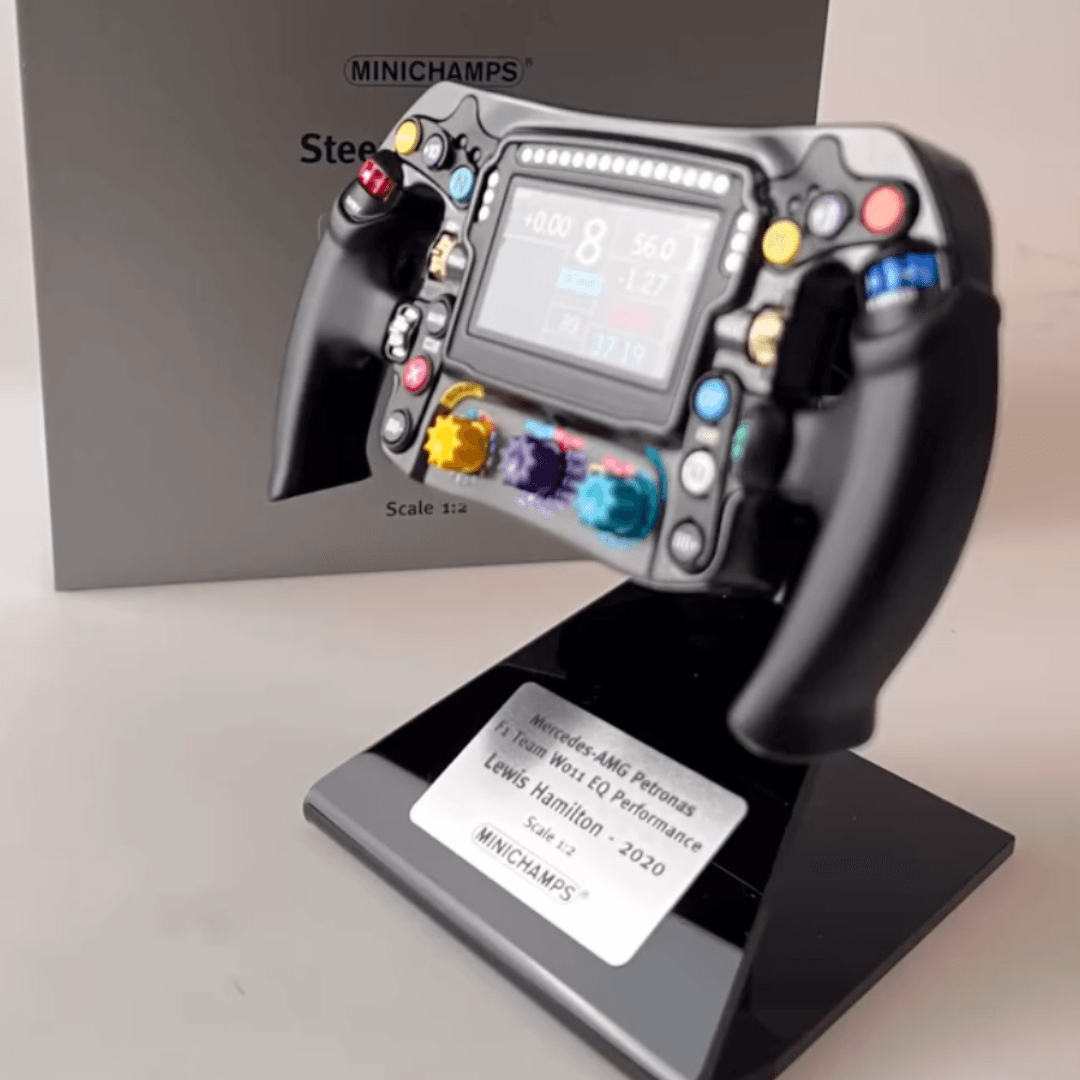 Lewis Hamilton W11 Steering Wheel - F1 Season 2020 - Minichamps 1:2 Model Steering Wheel