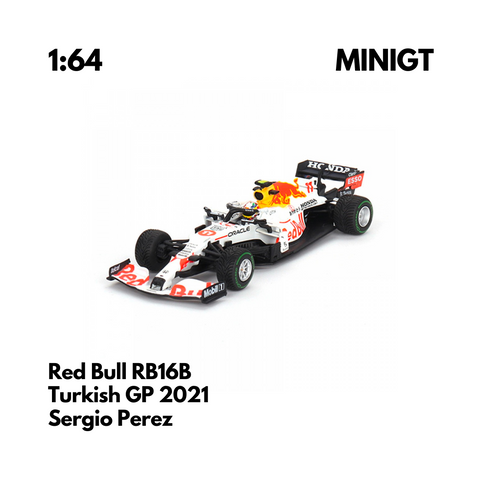 Scale 1:64-Red Bull Racing Honda RB16B Turkish GP Special Livery - Sergio Perez - MINIGT