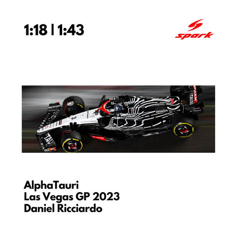 AlphaTauri AT04 - US Las Vegas GP 2023 Special Livery Daniel Ricciardo & Yuki Tsunoda - Model Car - SPARK MODEL