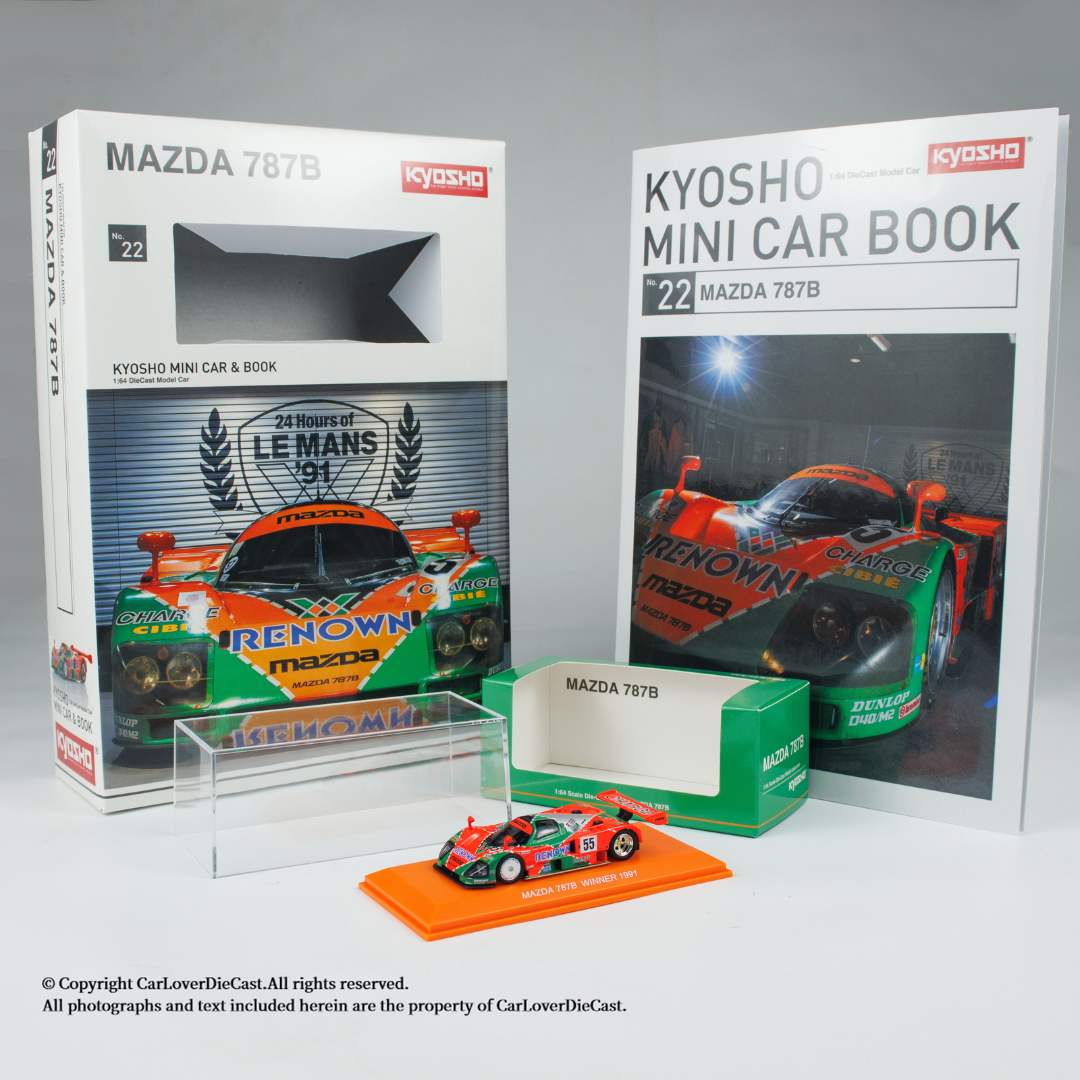 Kyosho 1:64 Mazda 787B (NO.55) Diecast Car Model With Book (Simplified Chinese)
