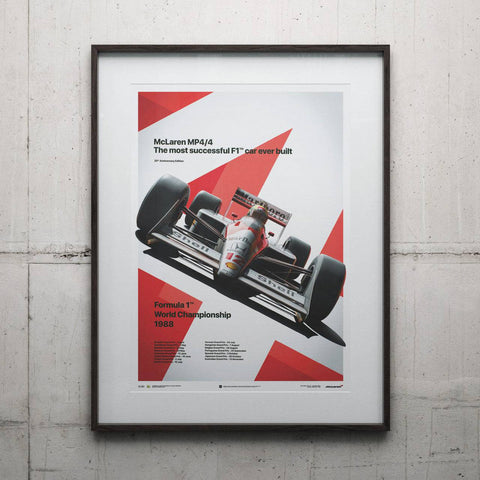 McLaren MP4/4 - Ayrton Senna - San Marino GP - 1988 Automobilist Poster