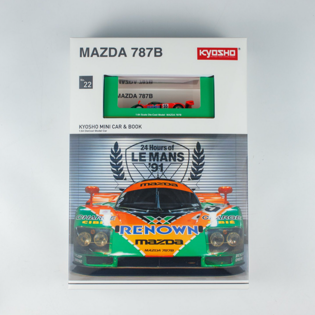 Kyosho 1:64 Mazda 787B (NO.55) Diecast Car Model With Book (Simplified Chinese)