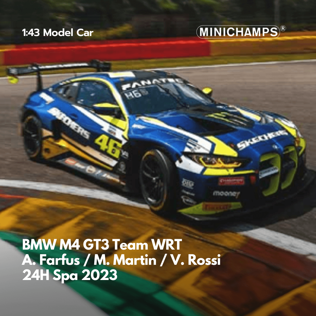 BMW M4 GT3 Team WRT A. Farfus / M. Martin / V. Rossi 24H Spa 2023 1:43 - Minichamps Model Car
