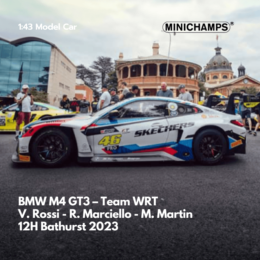 BMW M4 GT3 – Team WRT V. Rossi - R. Marciello - M. Martin 12H Bathurst 2023 1:43 - Minichamps Model Car