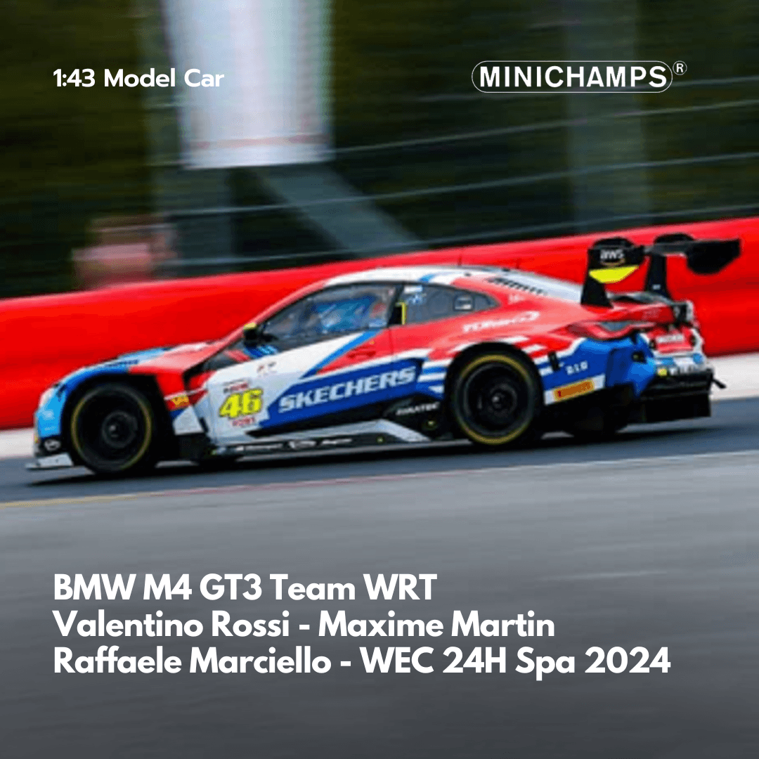 BMW M4 GT3 – Team WRT - Valentino Rossi - Maxime Martin - Raffaele Marciello - WEC 24H Spa 2024 1:43 - Minichamps Model Car