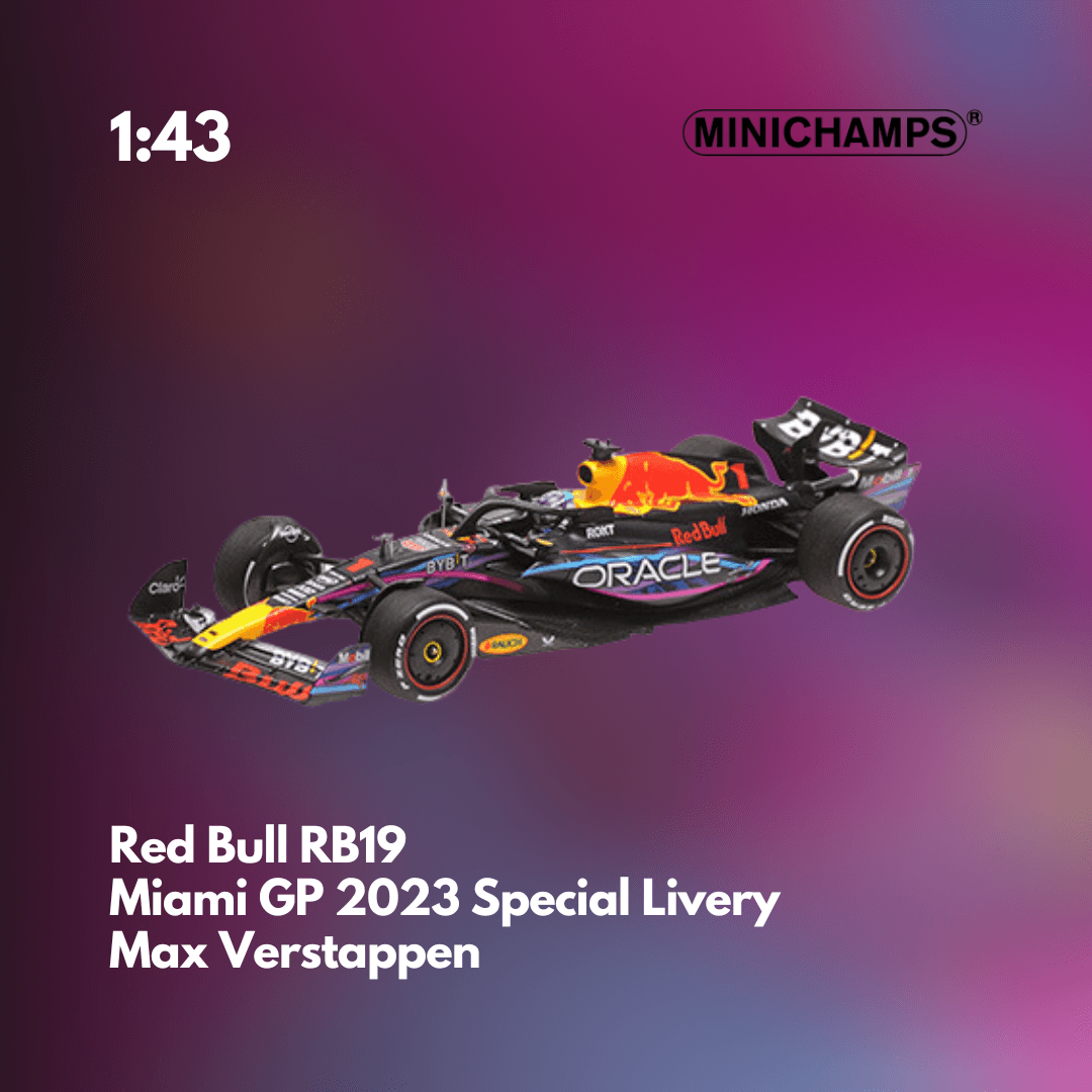 Red Bull Racing RB19 Special Livery | Miami GP 2023 Winner Max Versatppen Model Car - Minichamps