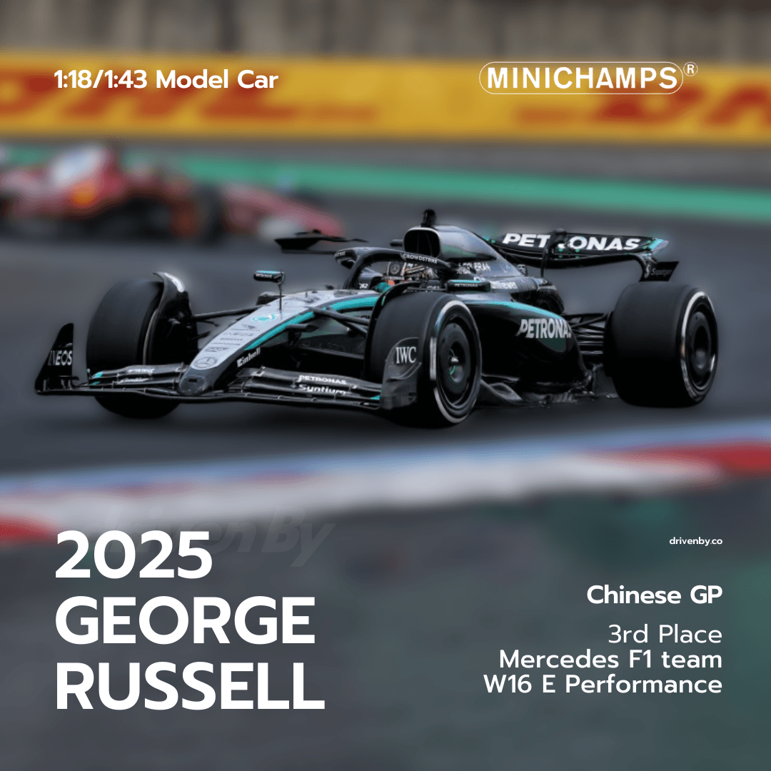 George Russell – Chinese GP 2025 3rd Mercedes F1 team W16 E Performance – Minichamps Model Car