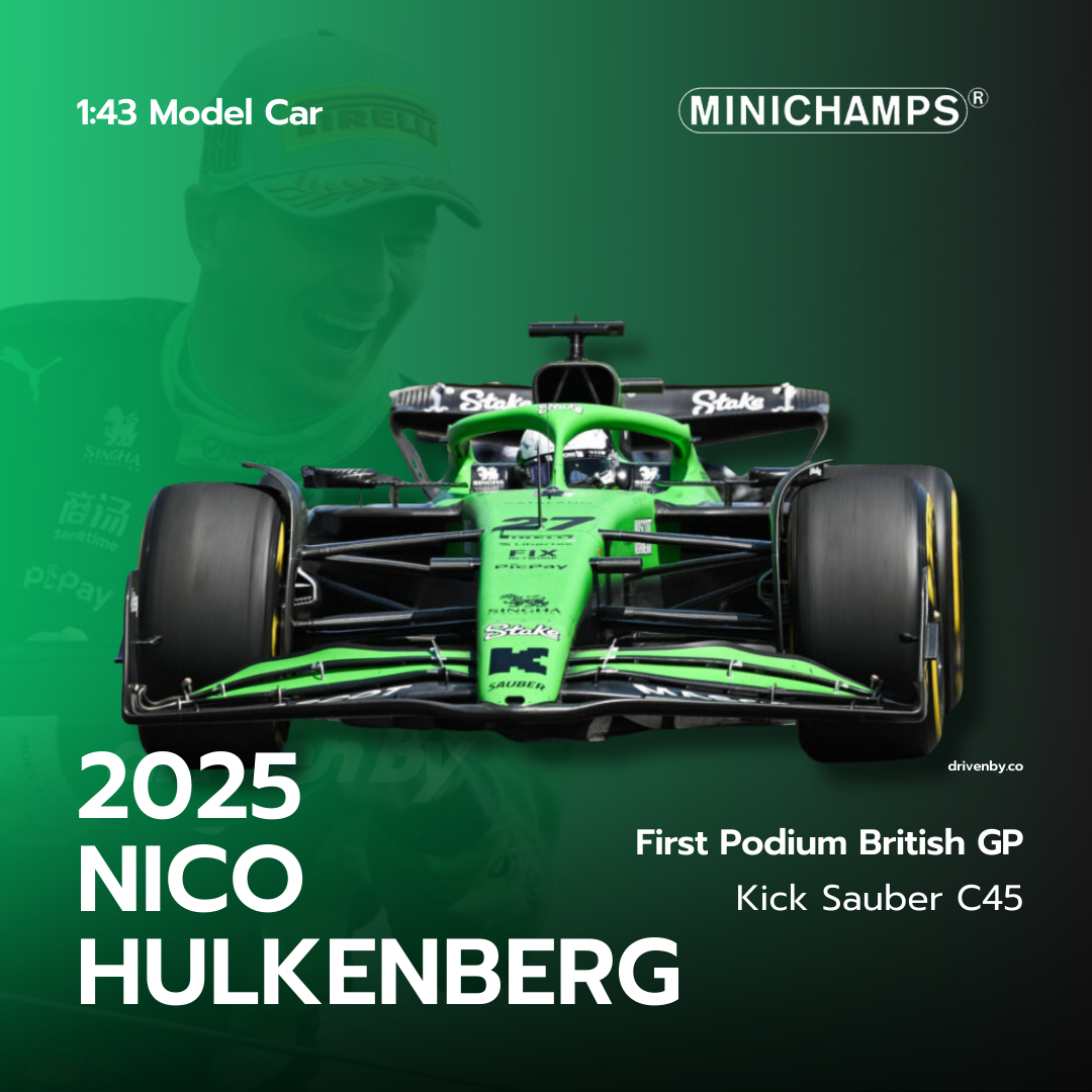 Nico Hulkenberg – British GP 2025 First Podium Stake F1 Team Kick Sauber C45 –  Minichamps 1:43 Model Car