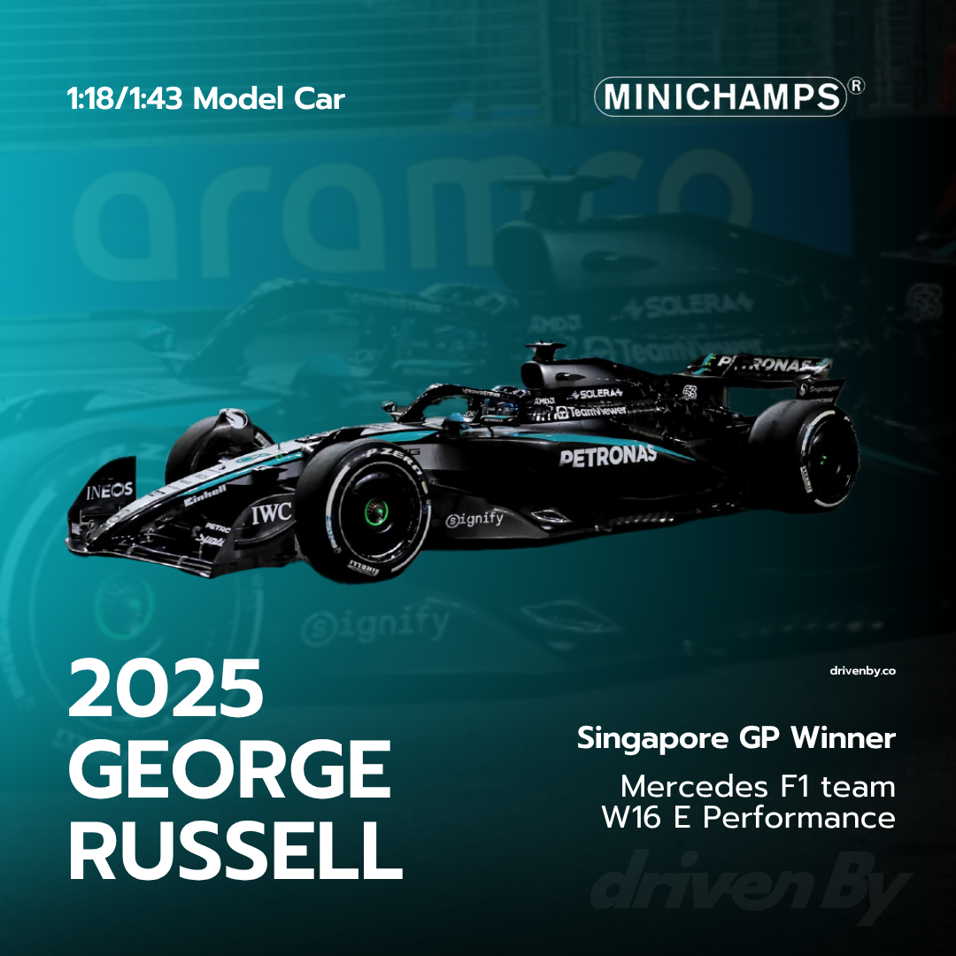 George Russell Singapore GP 2025 Winner Mercedes F1 Team W16 Model Car – Minichamps