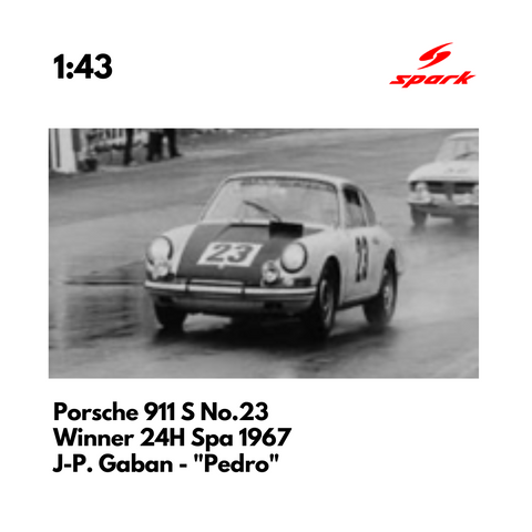 Porsche 911 S No.23 - Winner 24H Spa 1967 - 1:43 Spark Model Car