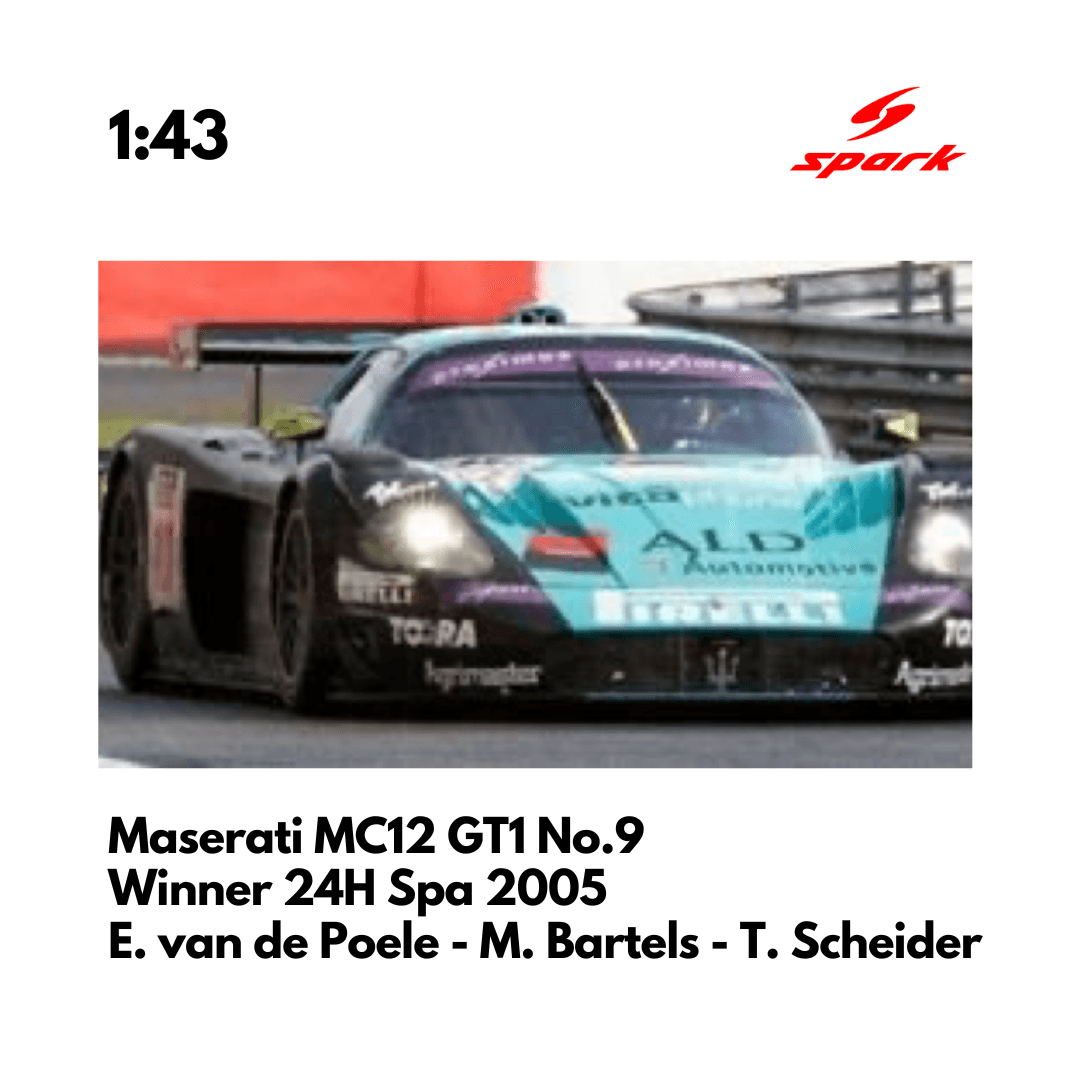 Maserati MC12 GT1 No.9 Vitaphone Racing Team Winner 24H Spa 2005 - 1:43 Spark Model Car