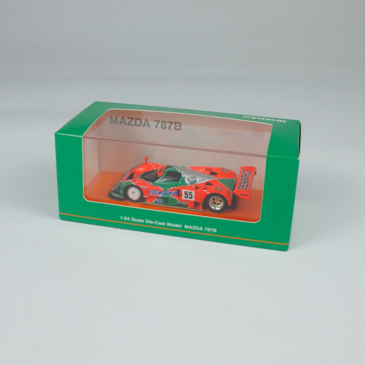 Kyosho 1:64 Mazda 787B (NO.55) Diecast Car Model With Book (Simplified Chinese)