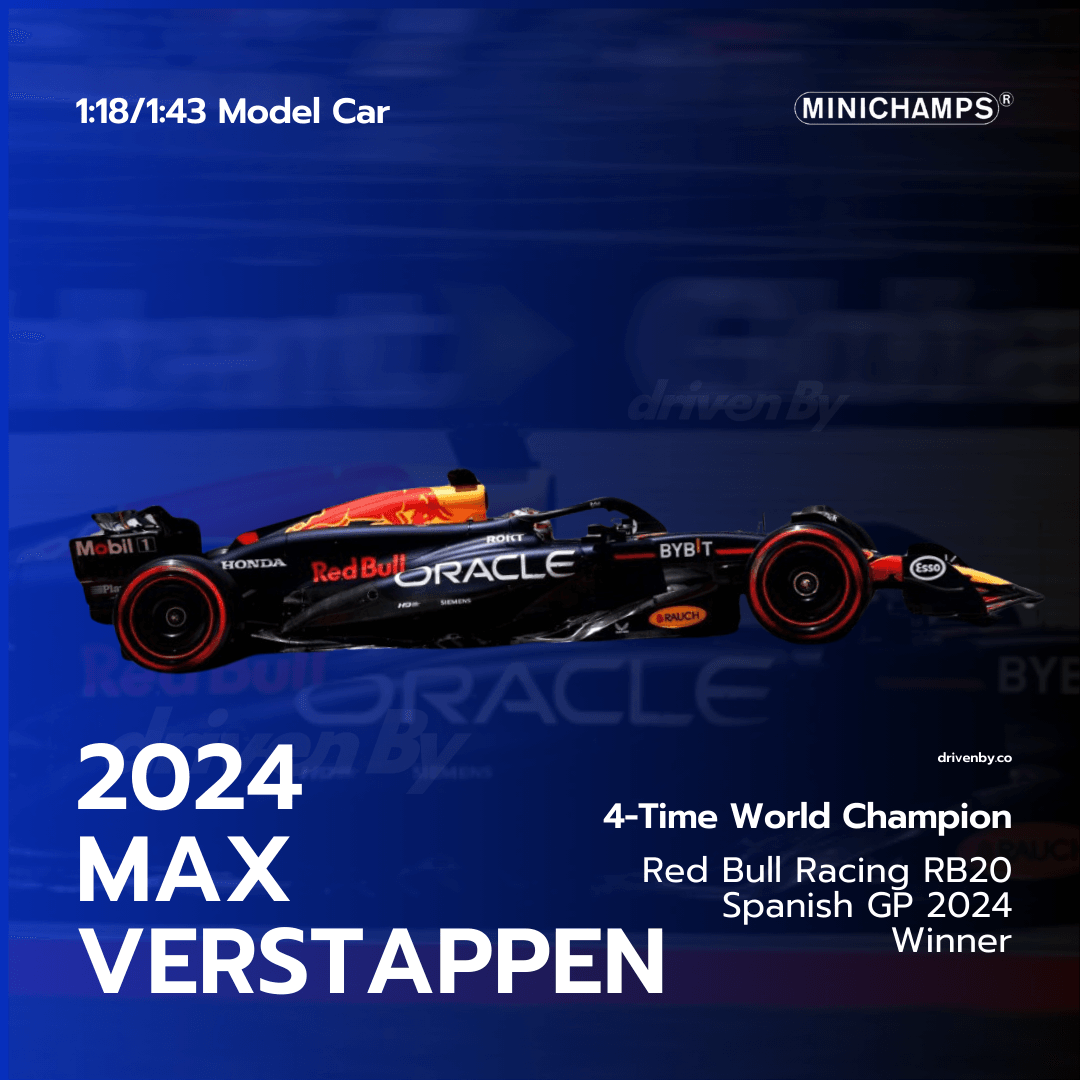 Max Verstappen Spanish GP 2024 Winner Red Bull Racing RB20 Model Car - Minichamps