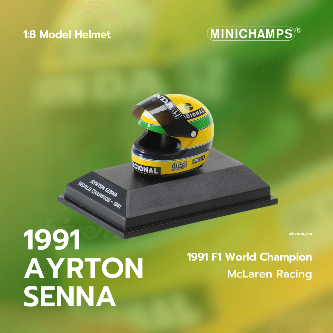 Ayrton Senna F1 World Champion 1991 Model Helmet - Minichamps 1:8 Ayrton Senna F1 World Champion 1991 Model Helmet - Minichamps 1:8