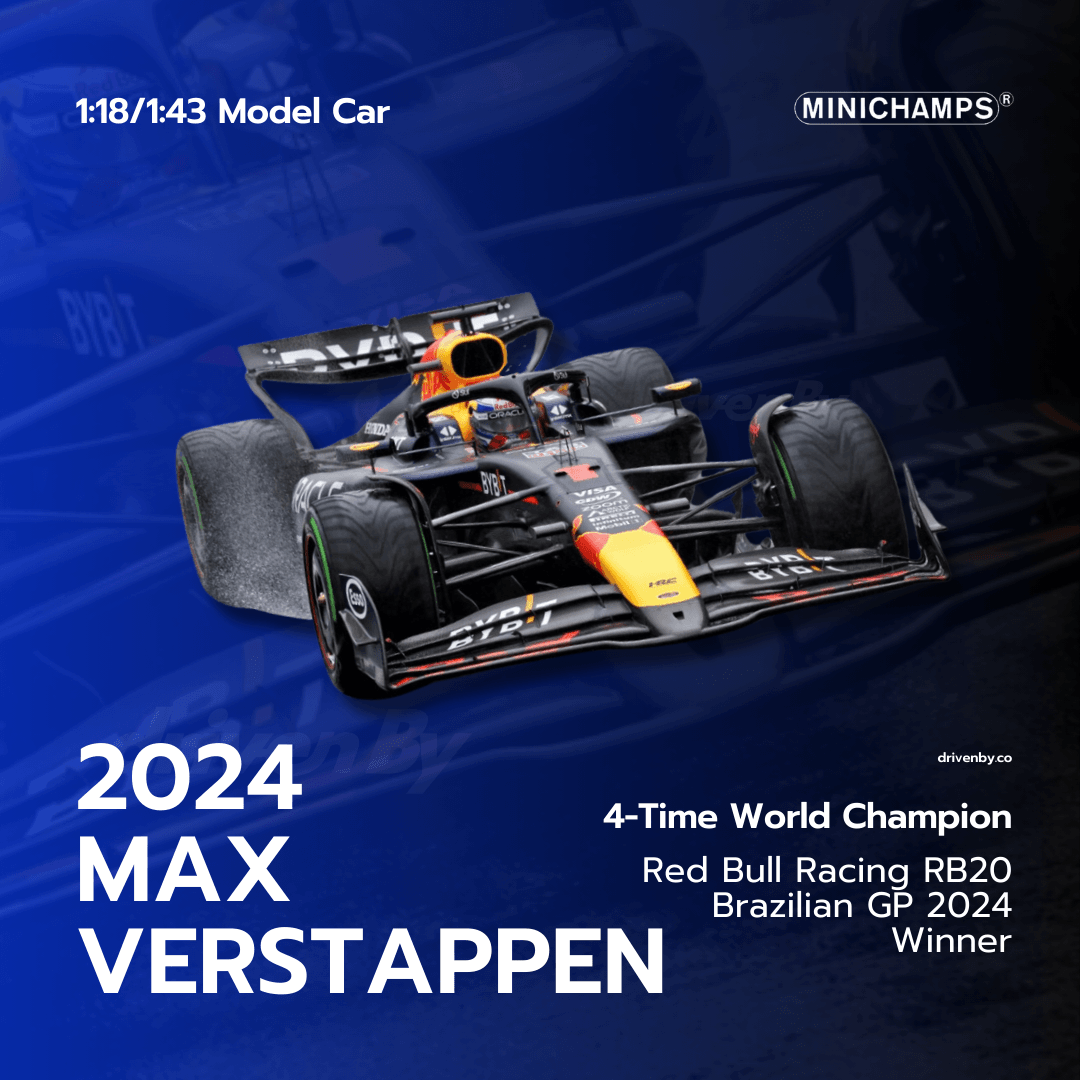Max Verstappen Brazilian GP 2024 Winner Red Bull Racing RB20 Model Car - Minichamps