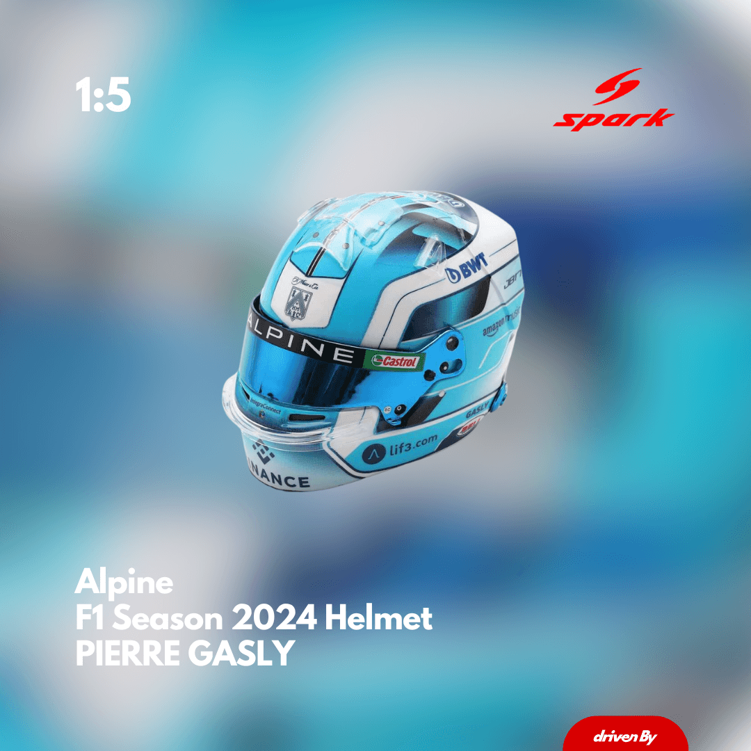 Pierre Gasly Helmet - Alpine F1 Season 2024 Helmet - 1/5 Proportion Mini Helmet