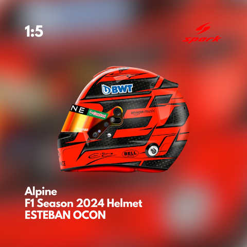 Esteban Ocon - Alpine F1 Season 2024 Helmet - 1/5 Proportion Mini Helmet