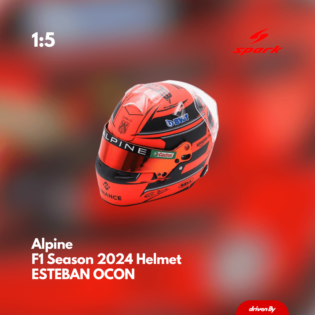 Esteban Ocon Helmet - Alpine F1 Season 2024 Helmet - 1/5 Proportion Mini Helmet