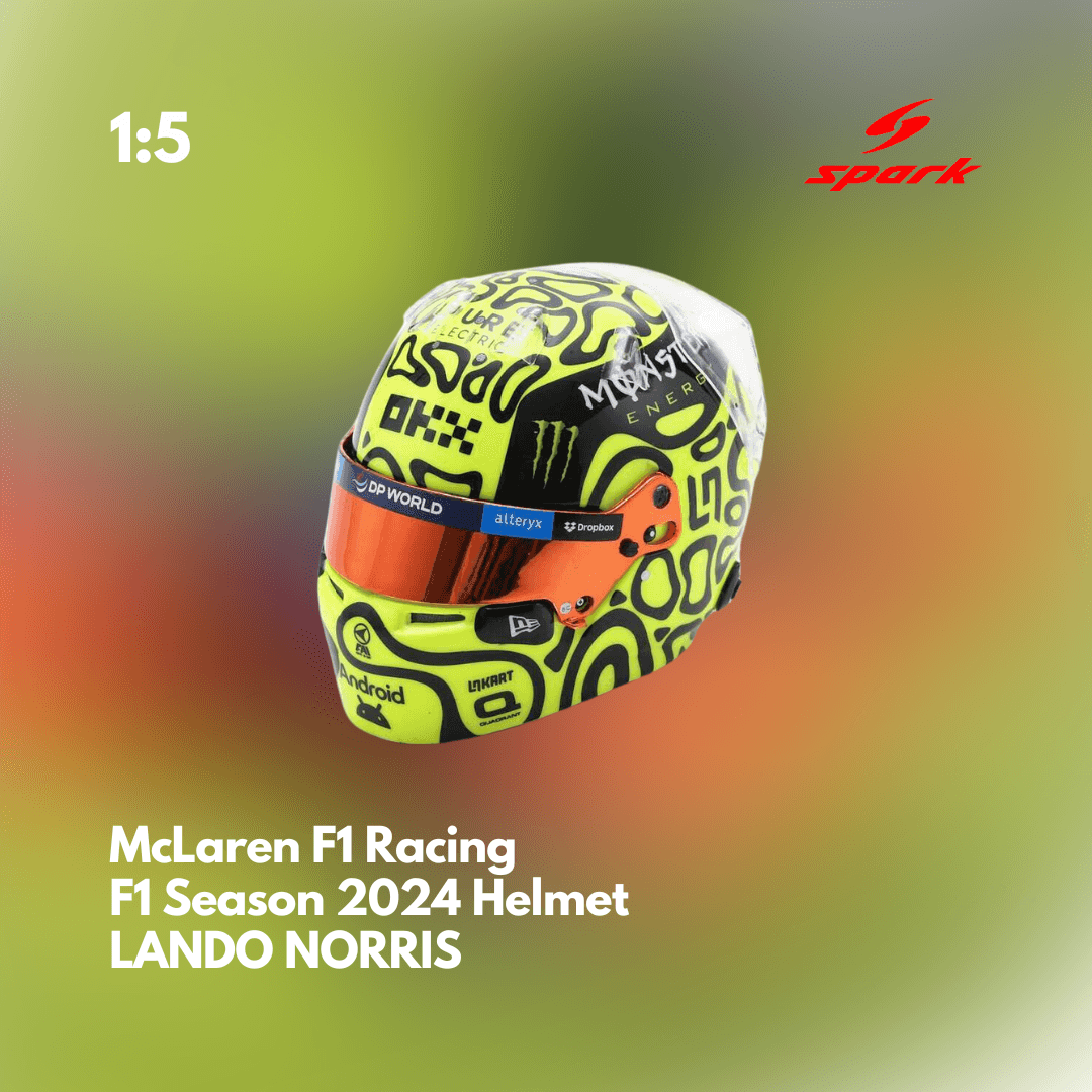 Lando Norris Helmet - McLaren F1 Season 2024 Helmet - 1/5 Proportion Mini Helmet