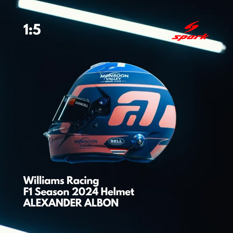 Alex Albon - Williams Racing Season 2024 Helmet - 1/5 Proportion Mini Helmet