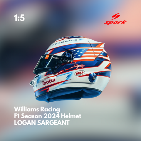 Logan Sargeant - Williams Racing F1 Season 2024 Helmet - 1/5 Proportion Mini Helmet