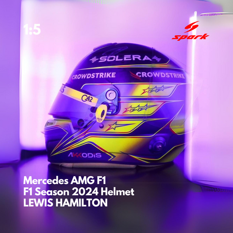 Lewis Hamilton - Mercedes AMG F1 Season 2024 Helmet - 1/5 Proportion Mini Helmet
